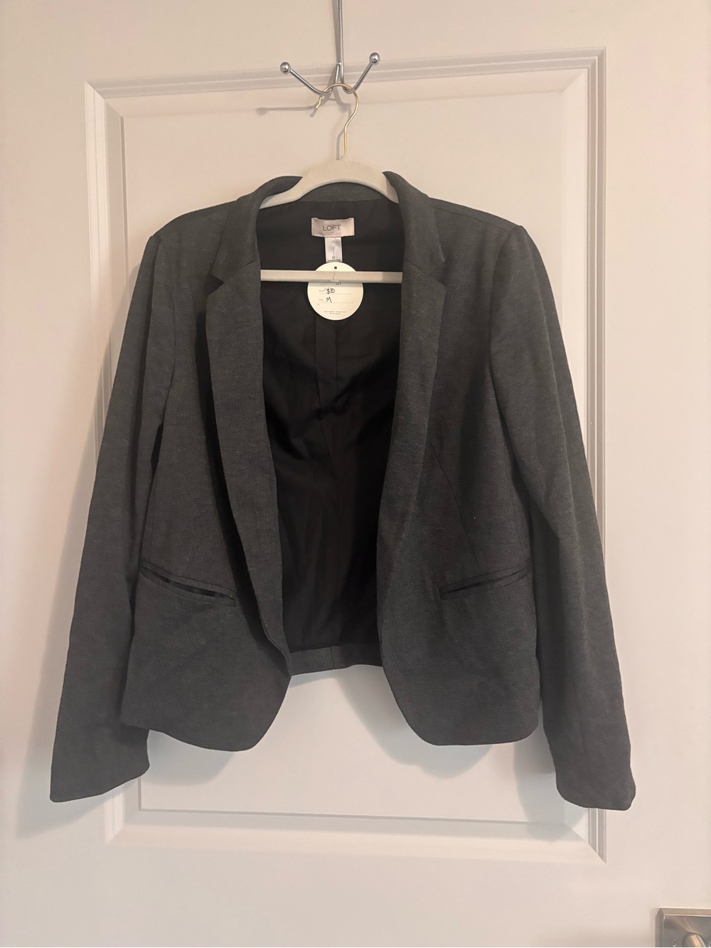 LOFT Dark Gray Open-Front Women's Blazer